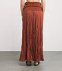 Johanna Ortiz Brown Light and Sound Hybrid Maxi Skirt