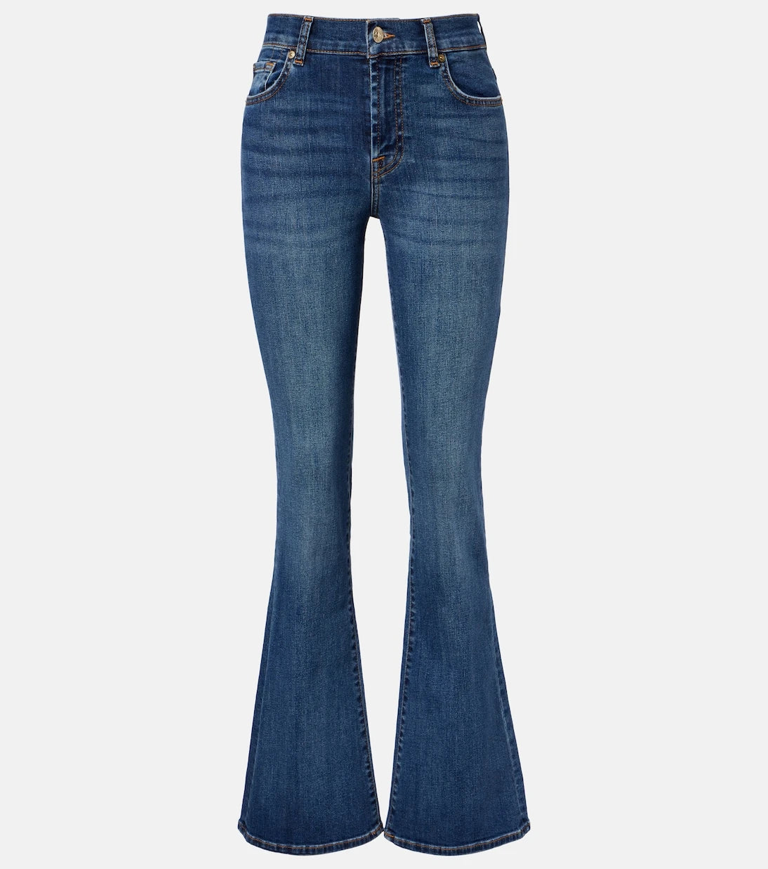 7 For All Mankind - بنطلون جينز بقصة ضيقة واسعة من الأسفل (Leggy bootcut jeans)