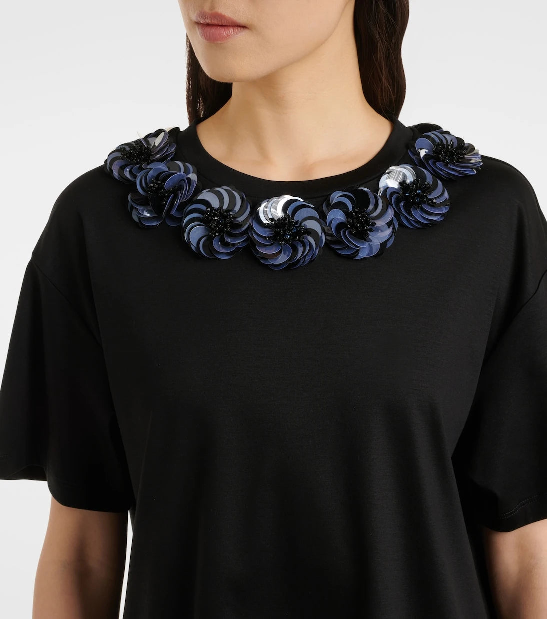 Max Mara - Gennaio embellished jersey top
