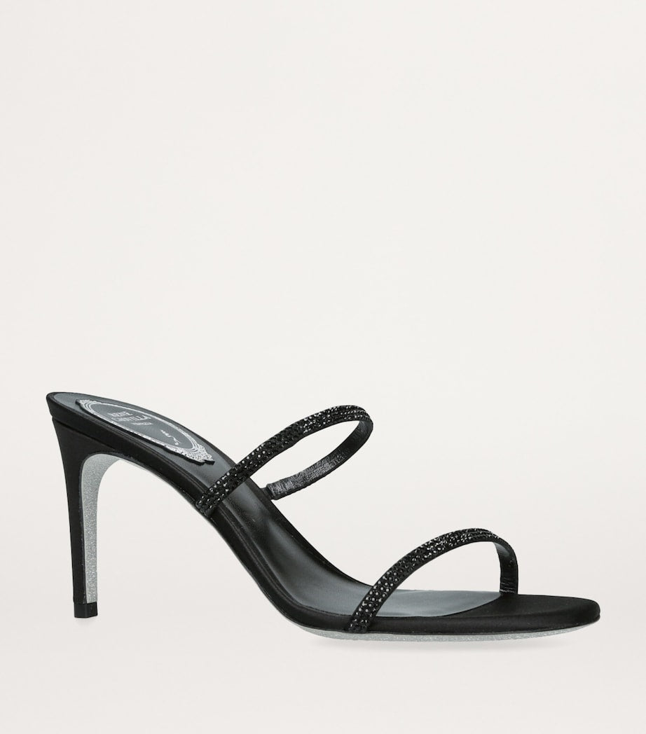 Black Cleo Heeled Mules