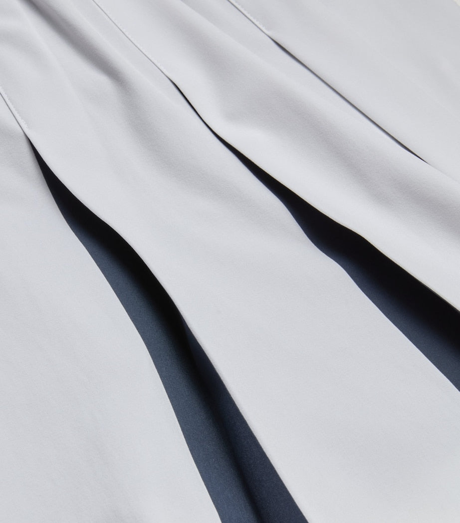 Varley White Bronte Pleated Two-in-One Skirt