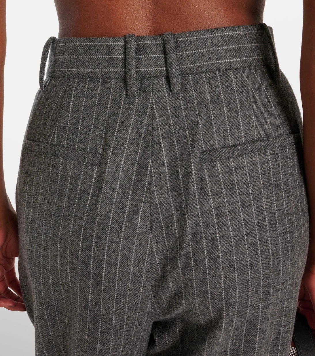 Alex Perry - Pinstriped high-rise tapered pants