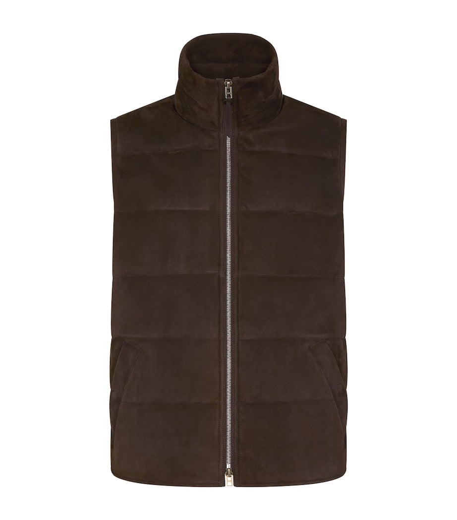 Brown Lamb Leather Gilet