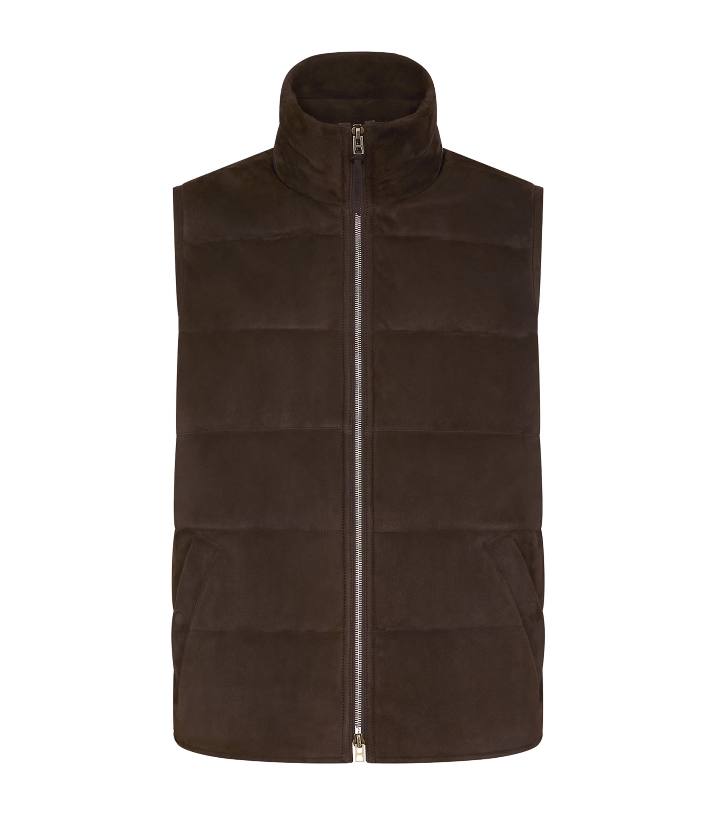 Brown Lamb Leather Gilet
