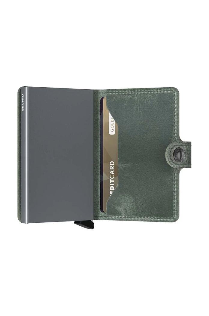 Кожен портфейл Secrid Miniwallet Vintage Sage