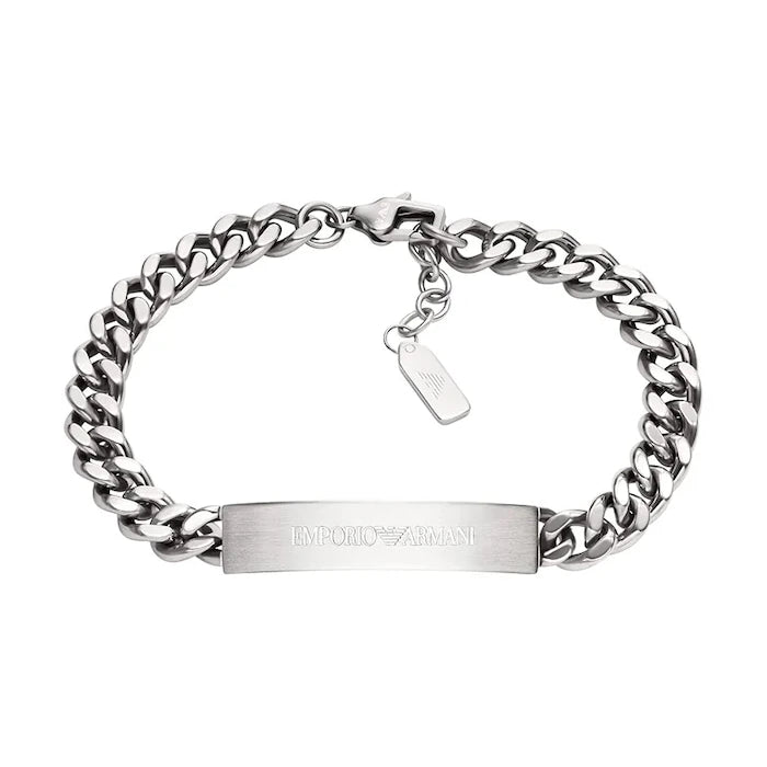 Emporio Armani erkek paslanmaz çelik bileklik Eagle Logo