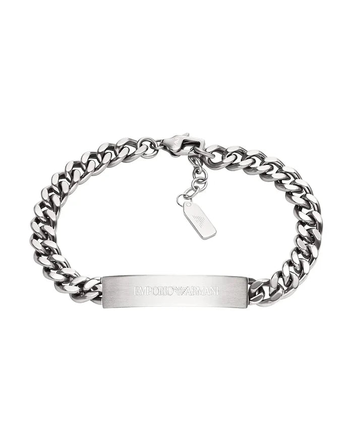Emporio Armani erkek paslanmaz çelik bileklik Eagle Logo