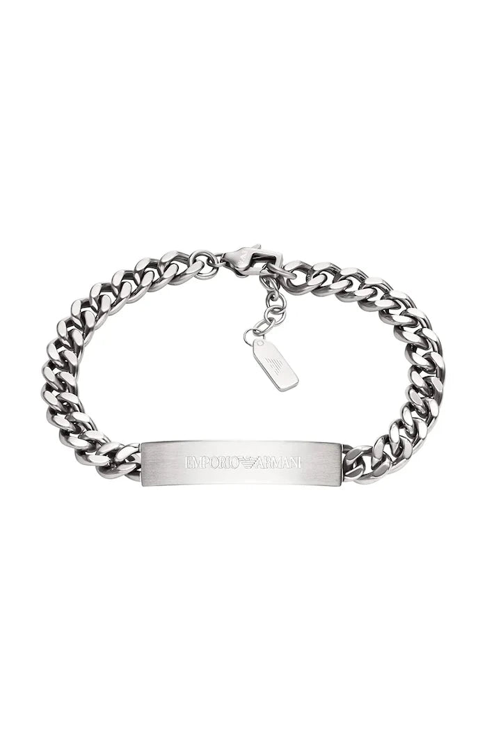 Emporio Armani erkek paslanmaz çelik bileklik Eagle Logo