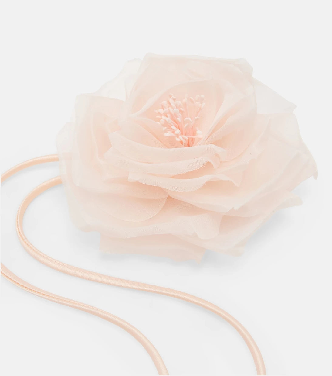 Max Mara - Ario floral-appliqué silk chiffon brooch