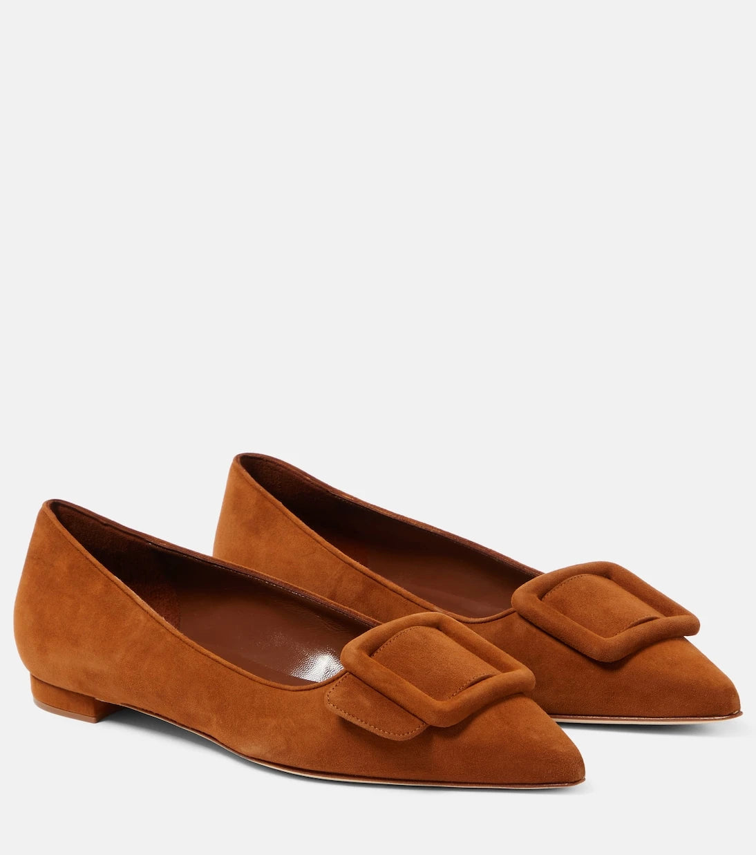 Manolo Blahnik - Maysale suede ballet flats