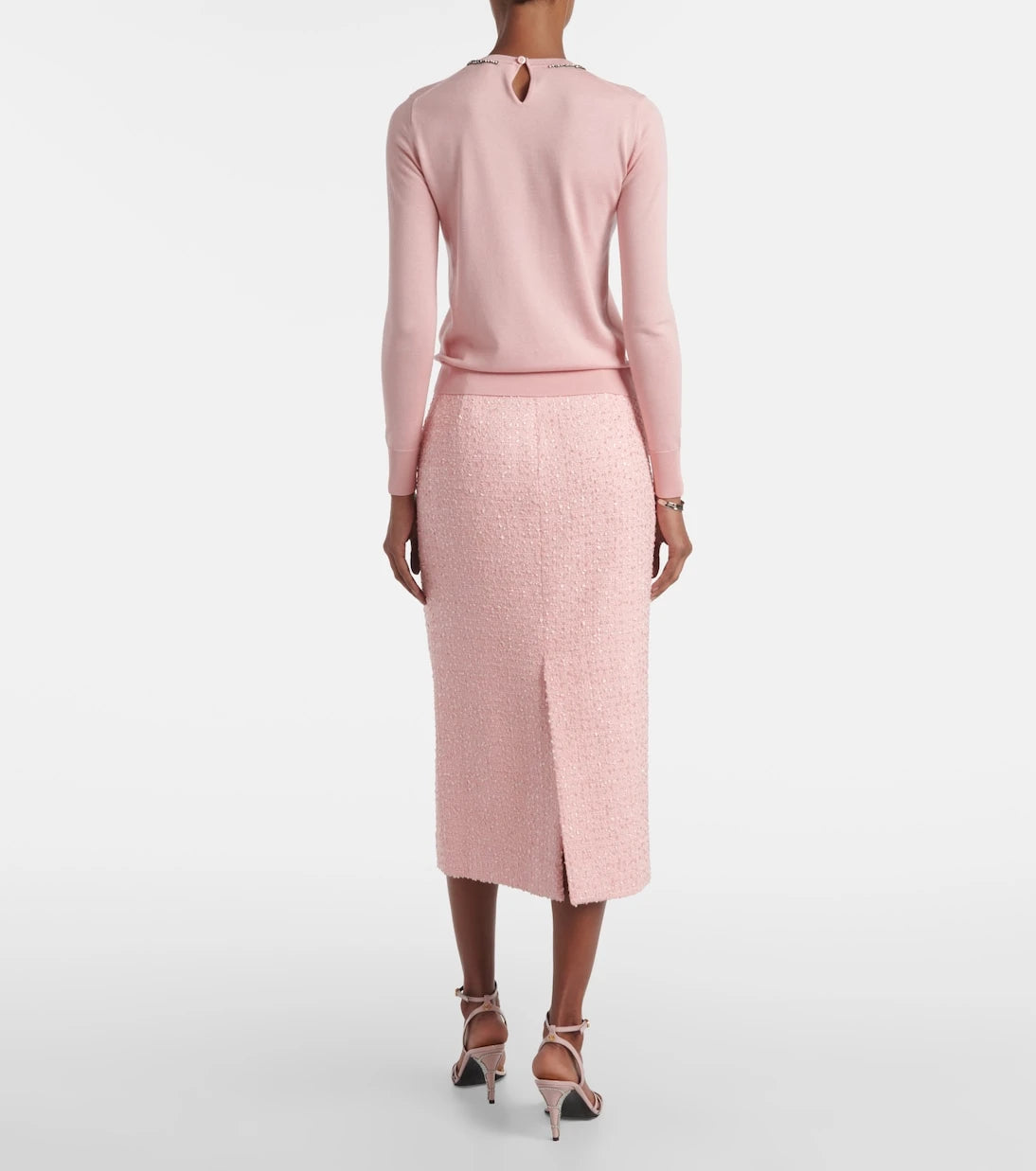 Carolina Herrera - Embellished silk and cotton sweater