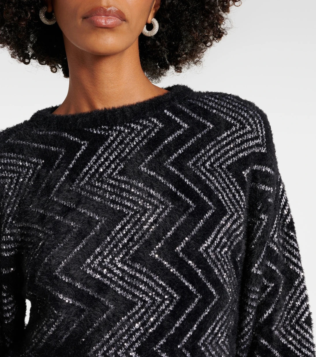 Missoni - Zig Zag metallic knit sweater