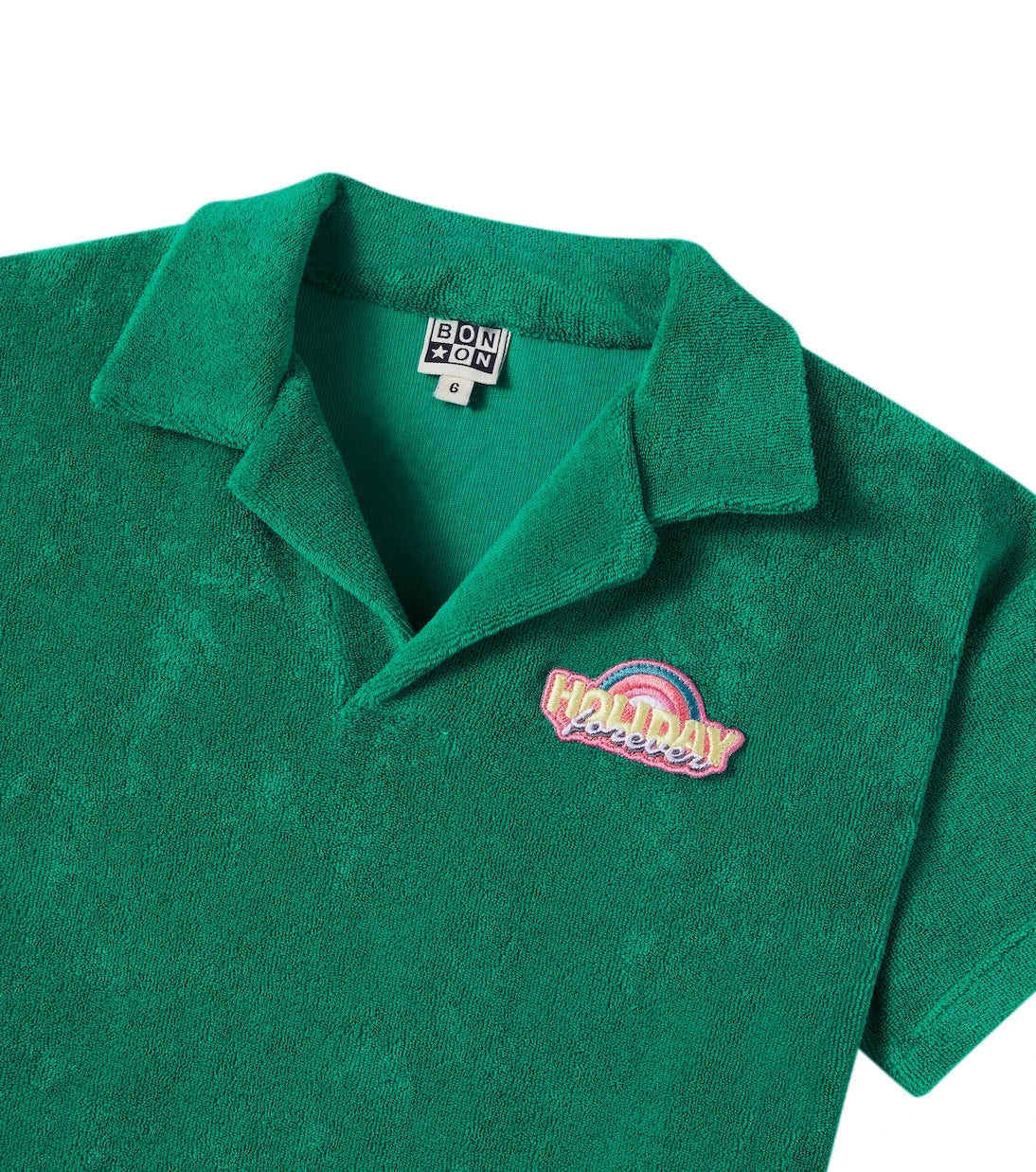 Bonton - Embroidered cotton terry polo shirt