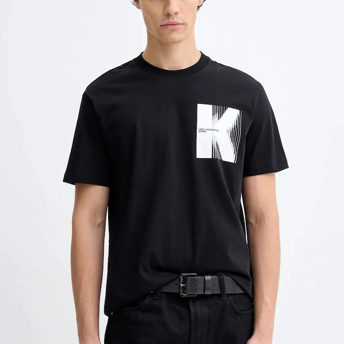 Pamuklu Tişört Karl Lagerfeld Jeans