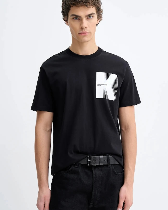 Pamuklu Tişört Karl Lagerfeld Jeans