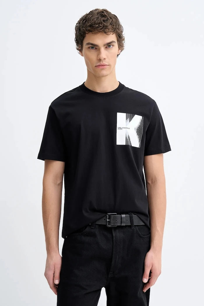 Pamuklu Tişört Karl Lagerfeld Jeans