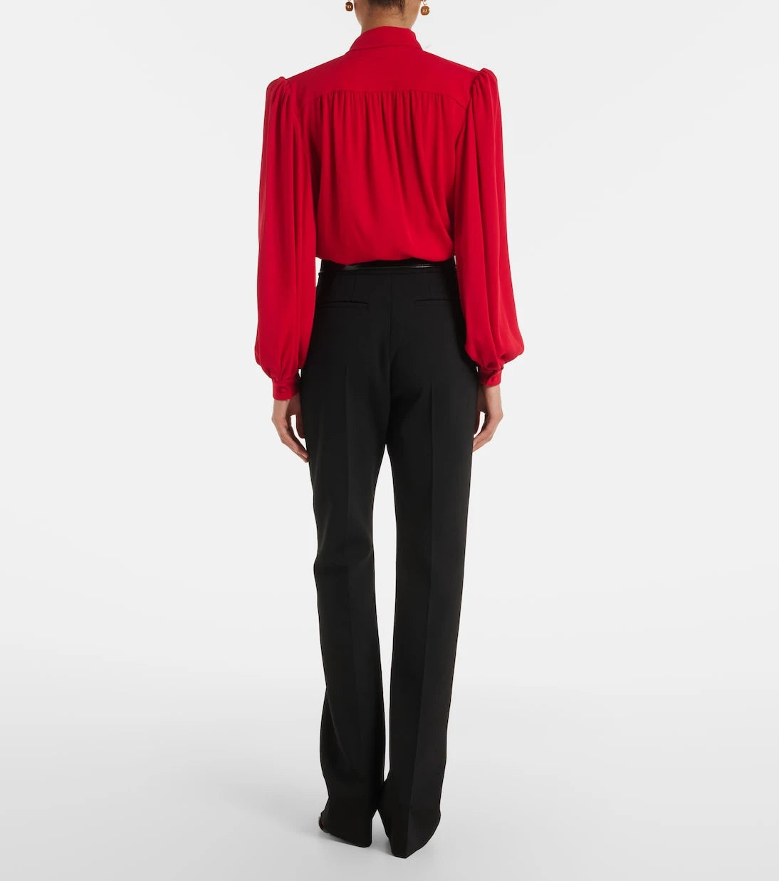 Valentino - VGold wool-blend straight pants