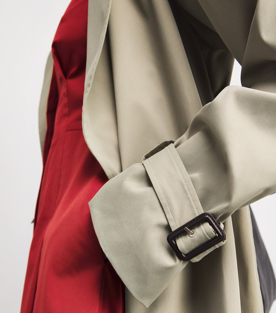 Vince Red Cotton Shirt Midi Dress