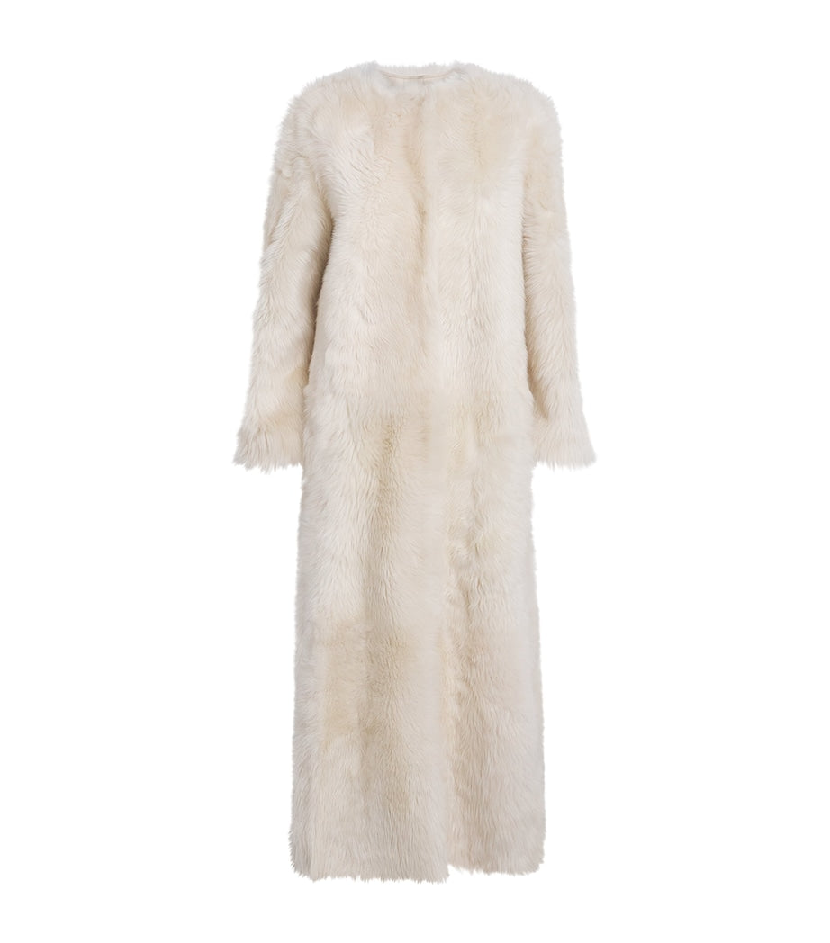 White Lamb Fur Coat