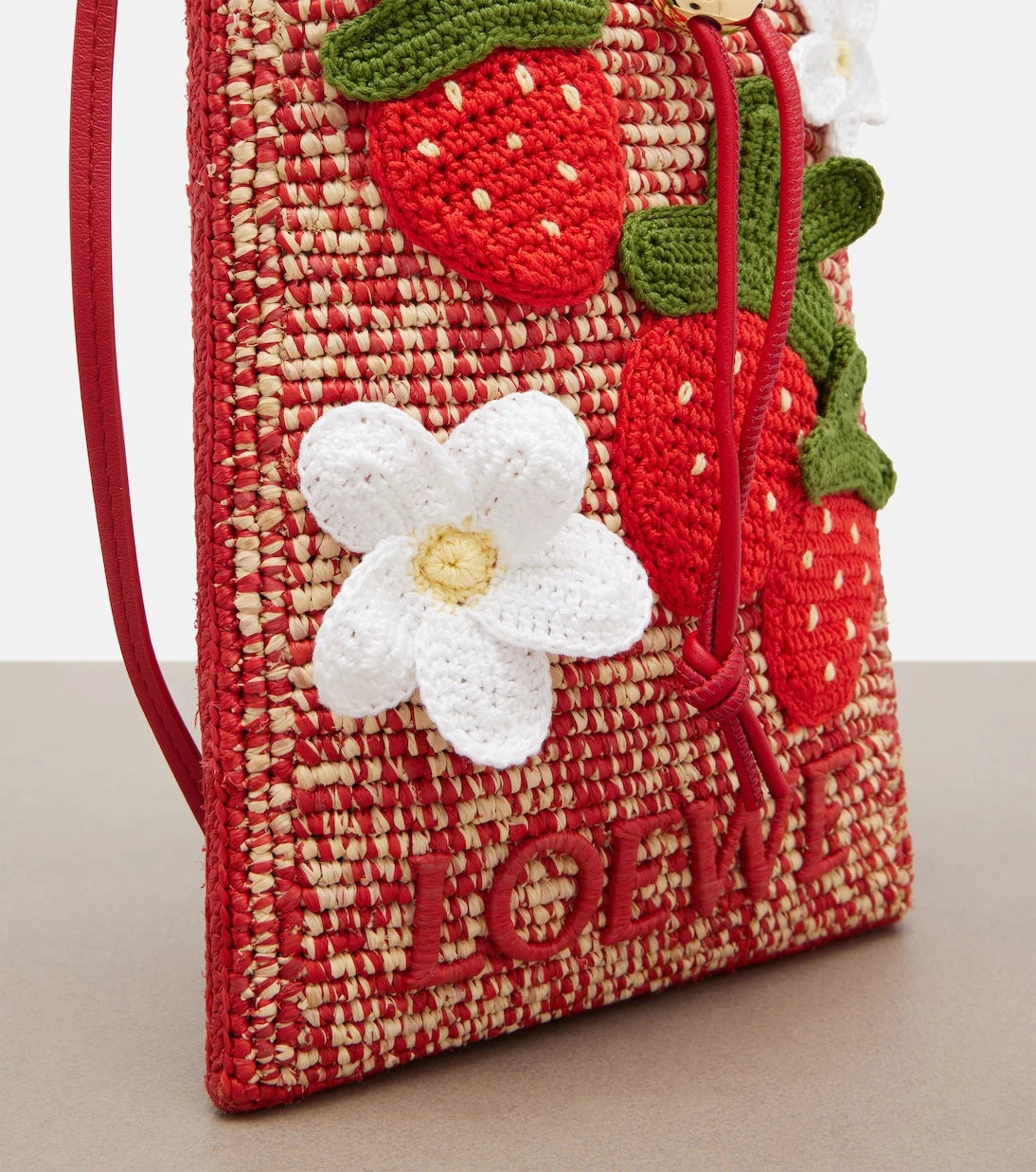 Loewe - Paula's Ibiza raffia pouch with strap