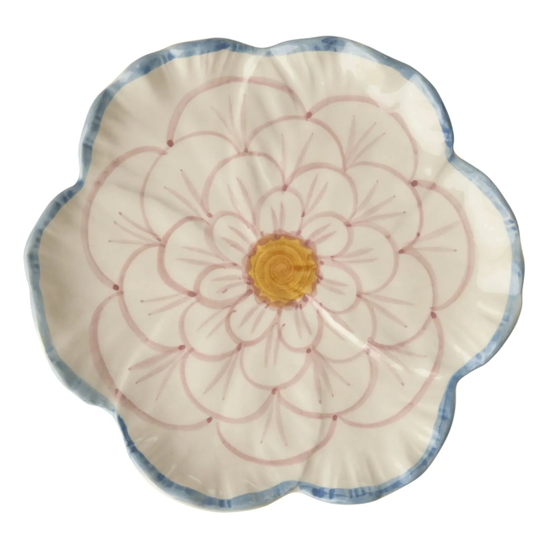 Rice - Flower ceramic plate | Lavender