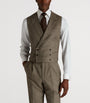Wool Glen Check Double-Breasted Waistcoat
