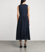 Max Mara Blue Silk Pleated Midi Dress
