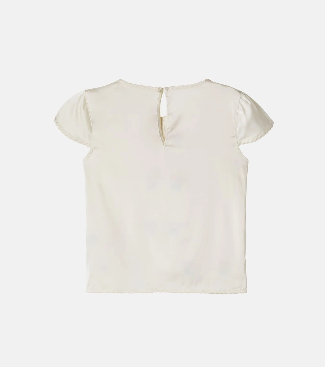 Konges Sløjd - Sheeny embroidered scalloped top