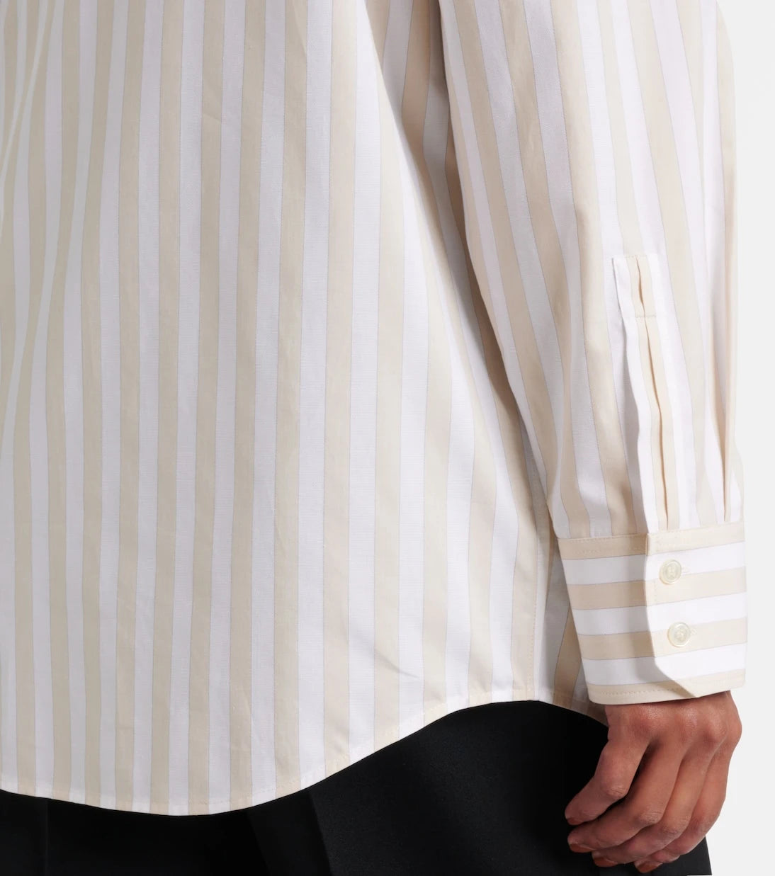 Saint Laurent - قميص كاساندر المخطط من القطن