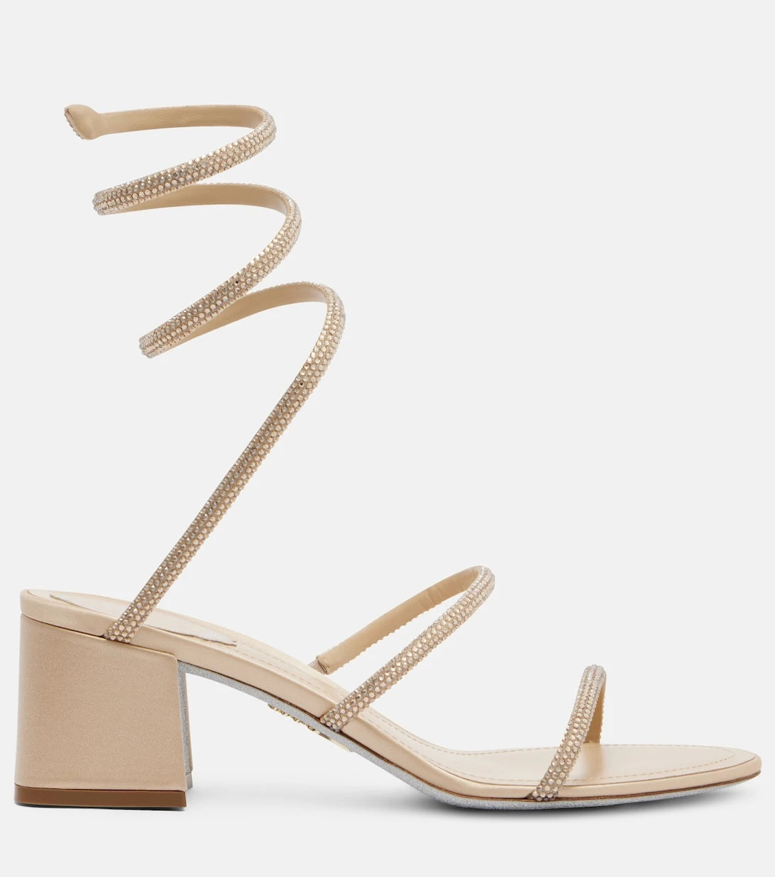 Rene Caovilla - Cleo crystal-embellished satin sandals