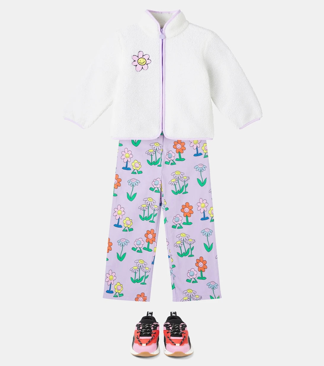 Stella McCartney Kids - Embroidered fleece jacket