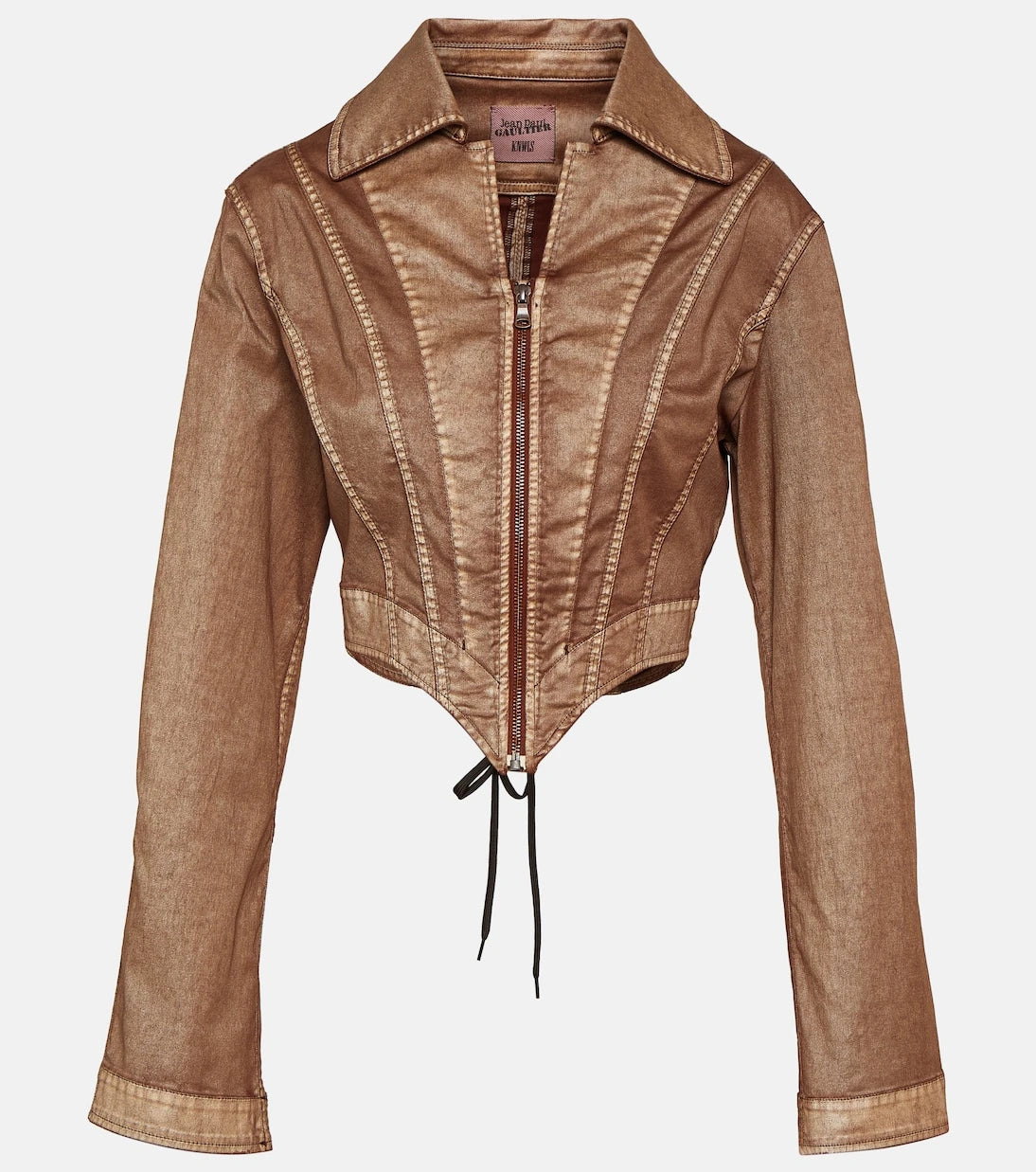 Jean Paul Gaultier - x KNWLS cropped denim corset jacket