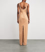 Pamella Roland Nude Embellished Gown with Cape