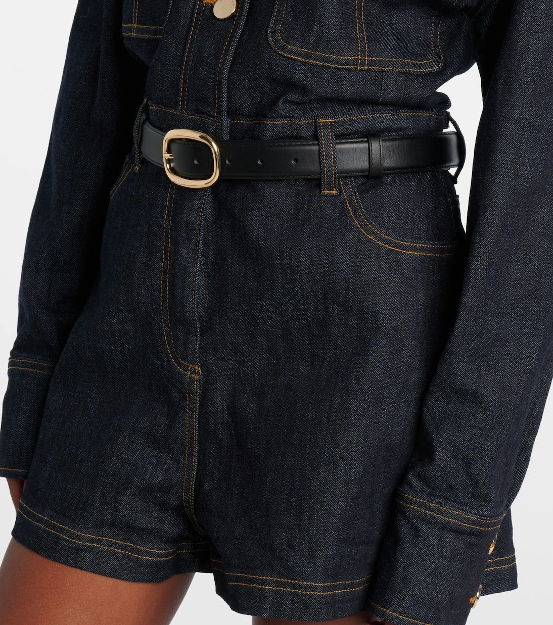 Self-Portrait - Denim romper