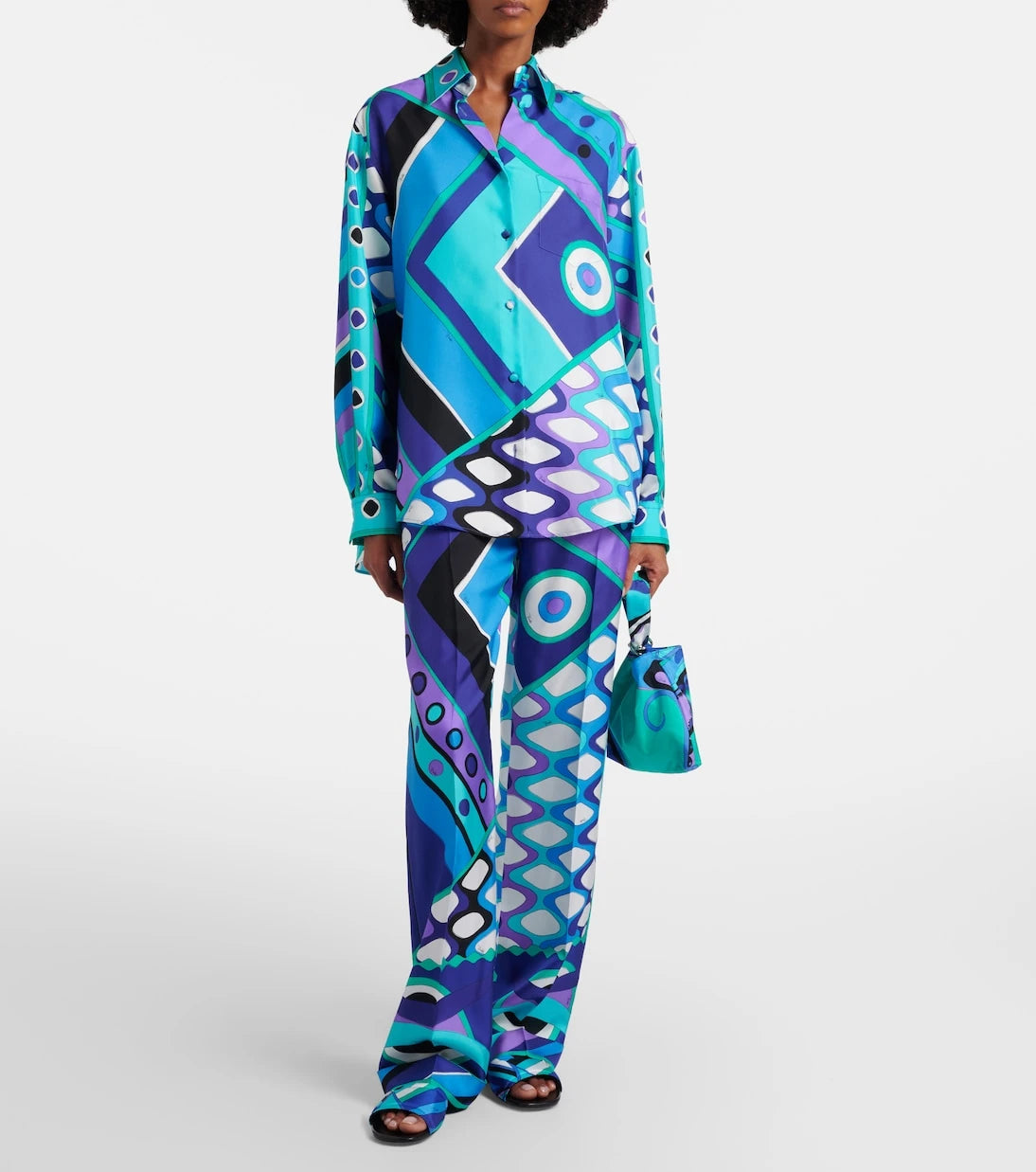 Pucci - Vivara silk wide-leg pants
