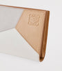 LOEWE White Leather Puzzle Compact Wallet