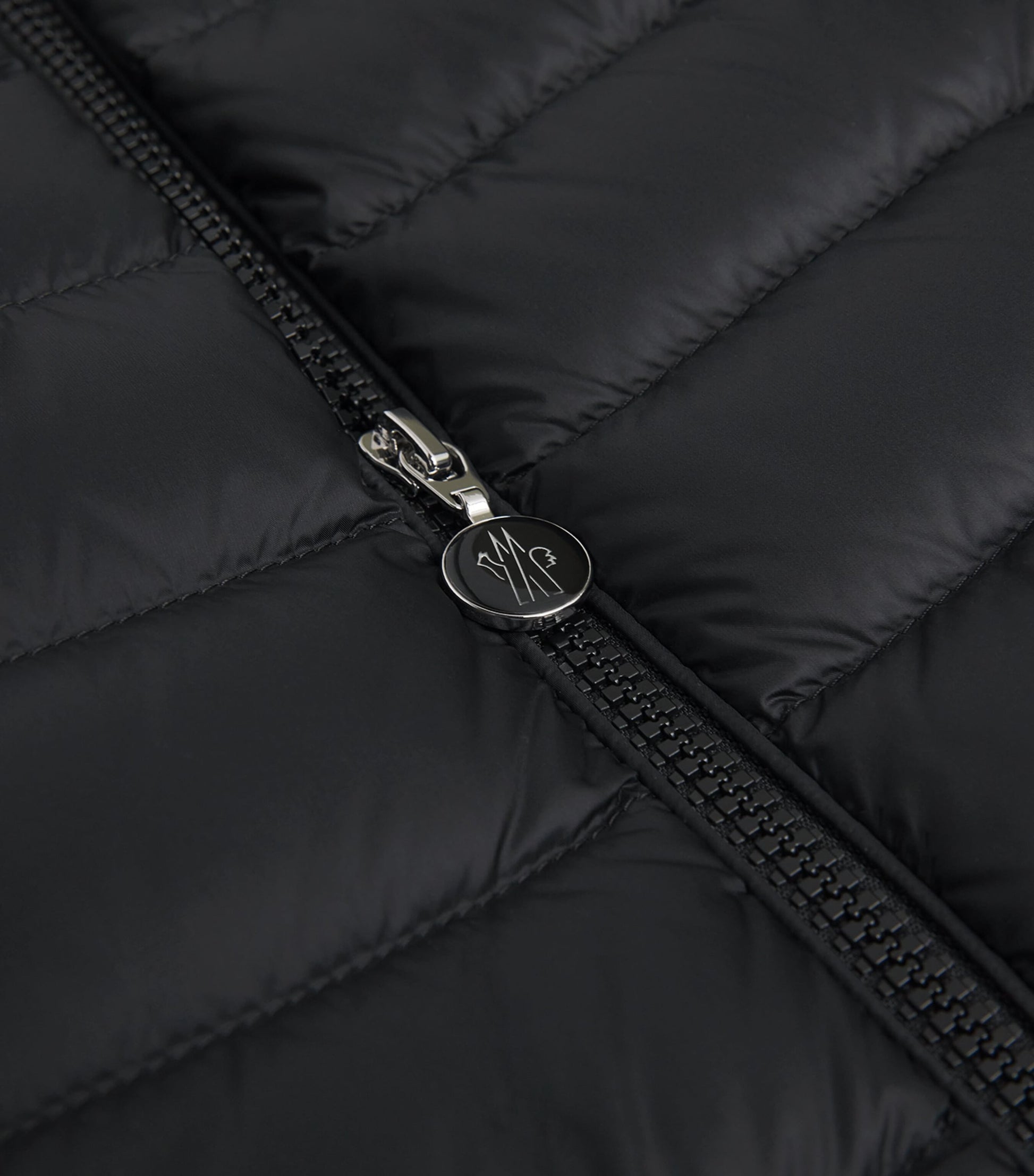 Moncler Black Down Wool-Trim Panelled Cardigan