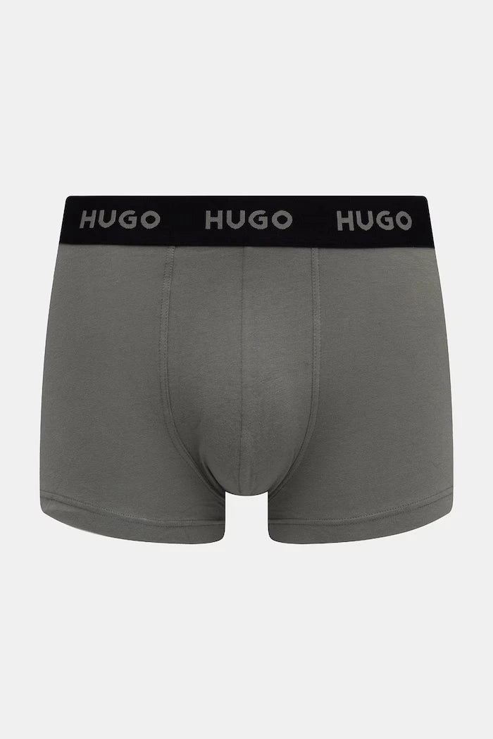 HUGO Erkek Pamuk Elastan Boxer TRUNK TRIPLET PACK 3'lü