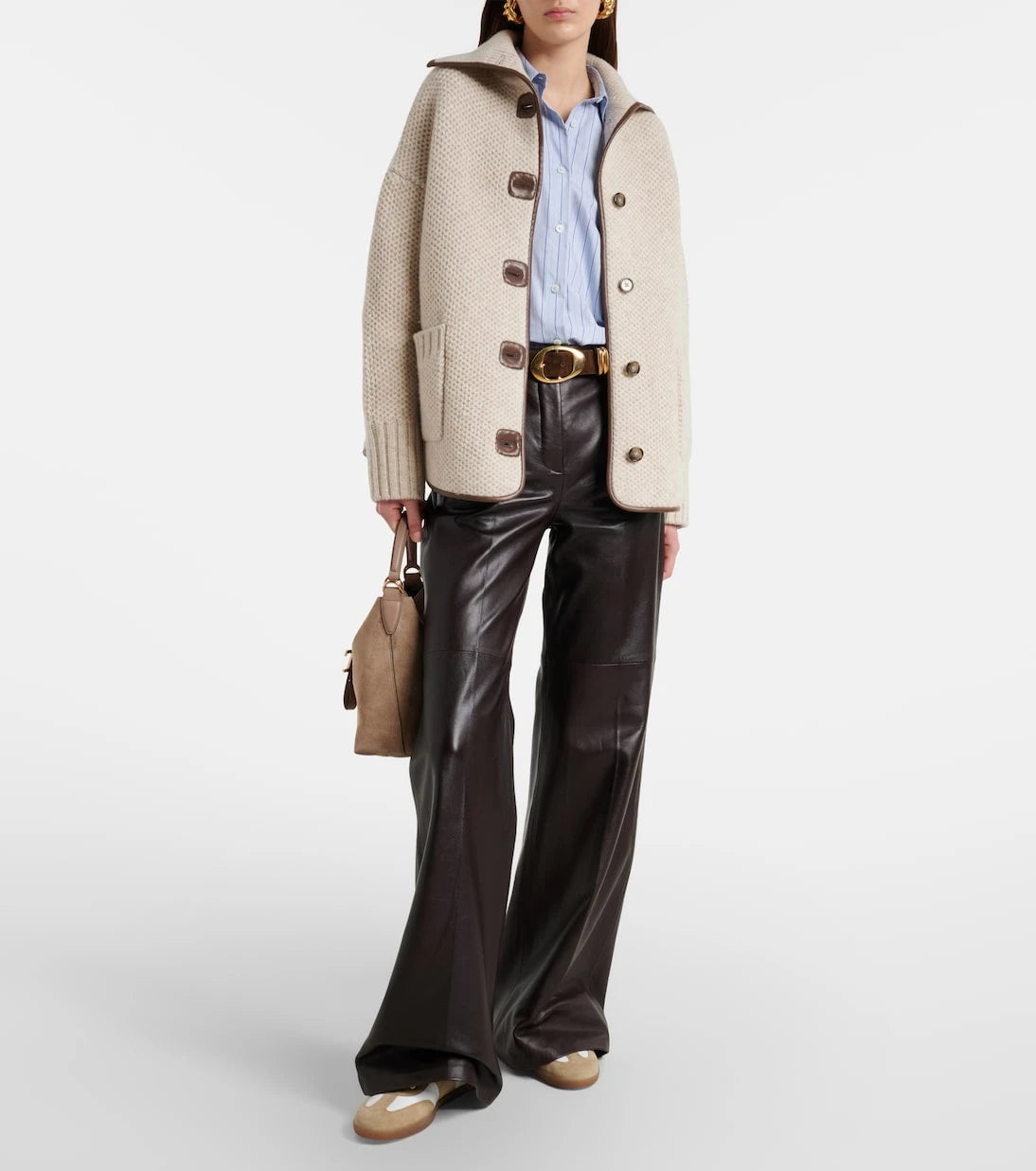 Tod's - حذاء سنيكرز جلدي بحواف من الشامواه