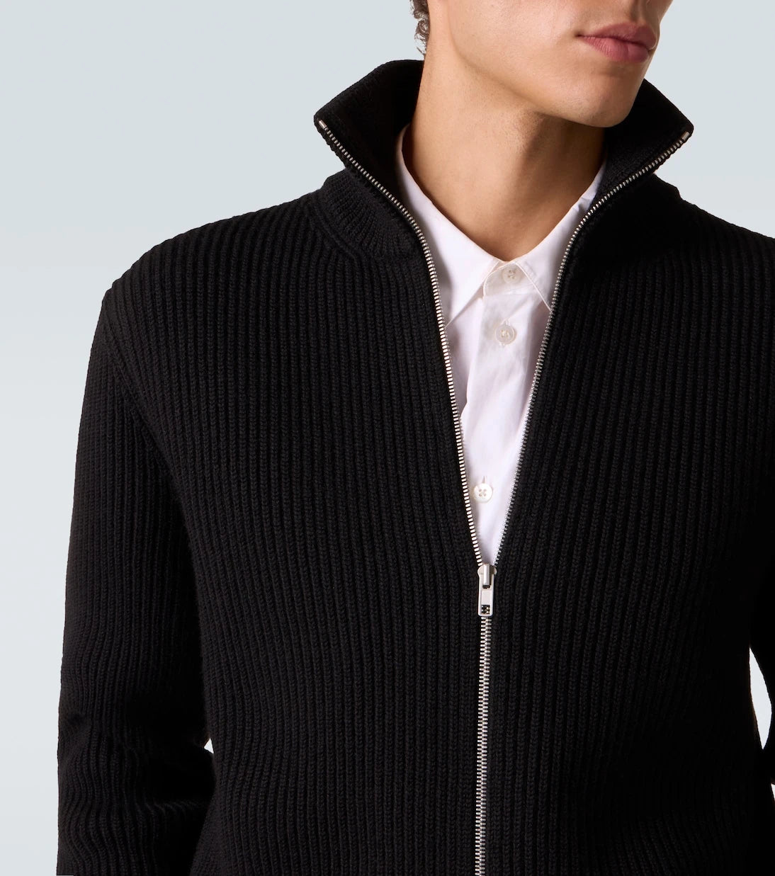 Maison Margiela - Virgin wool zip-up cardigan