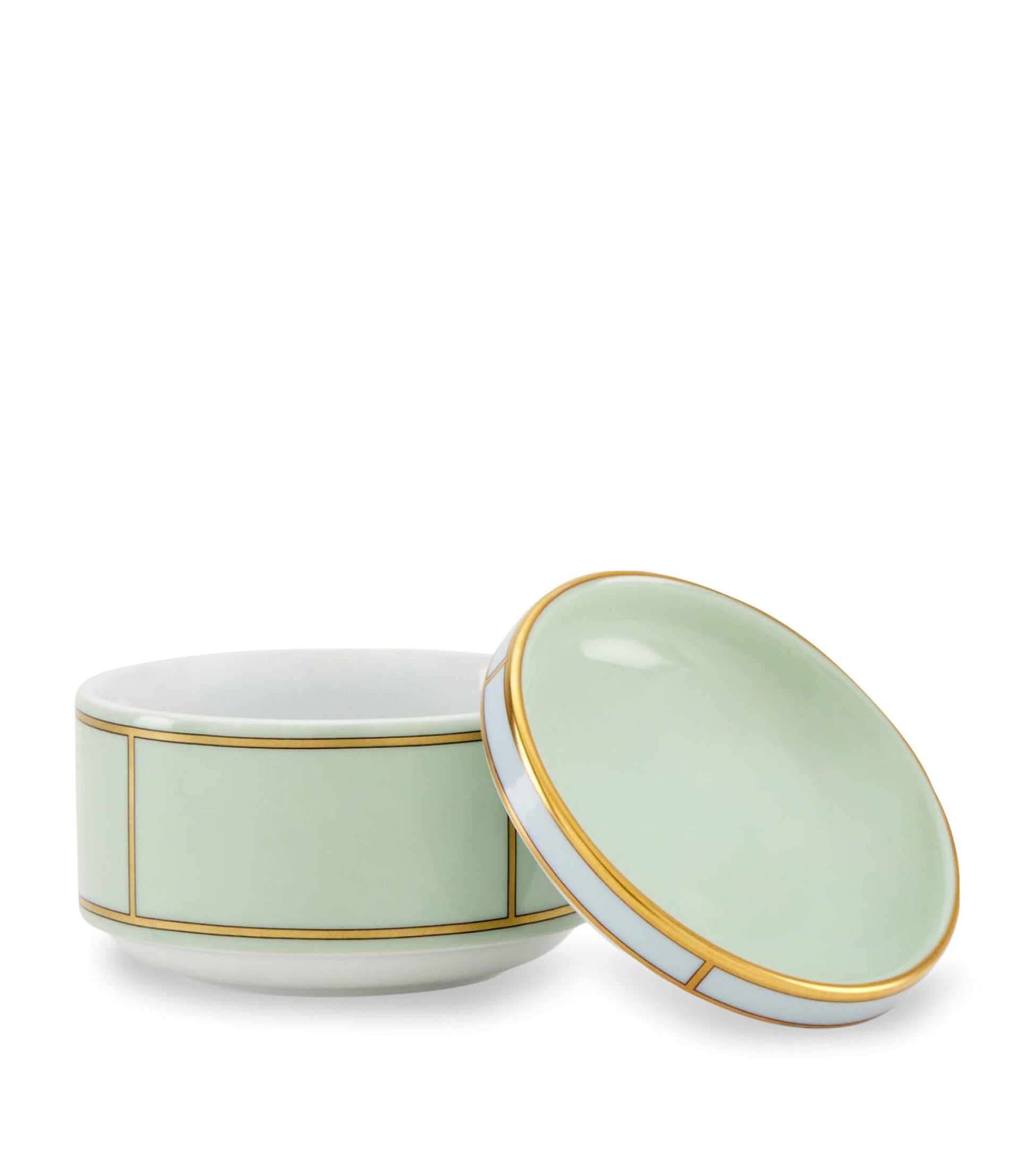 GINORI 1735 Porcelain Colonna Diva Verde Lidded Sugar Pot (10cm)