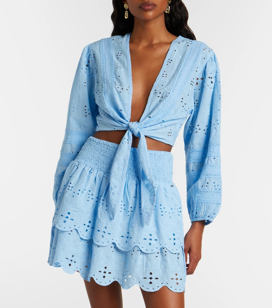Melissa Odabash - Pia broderie anglaise cotton top