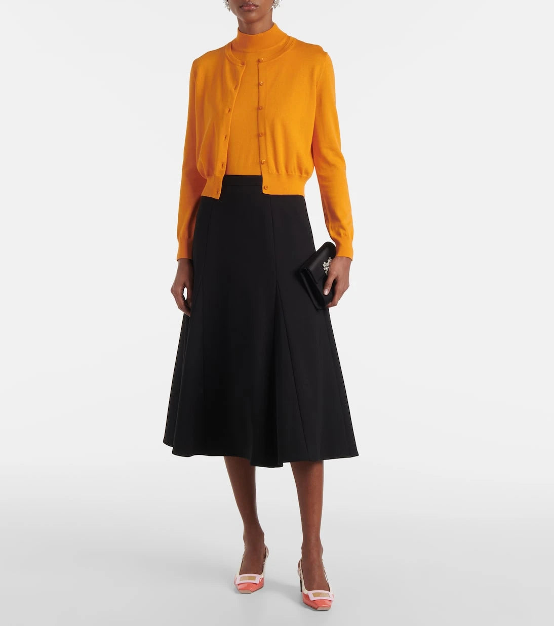 Carolina Herrera - Knitted silk and cotton turtleneck top