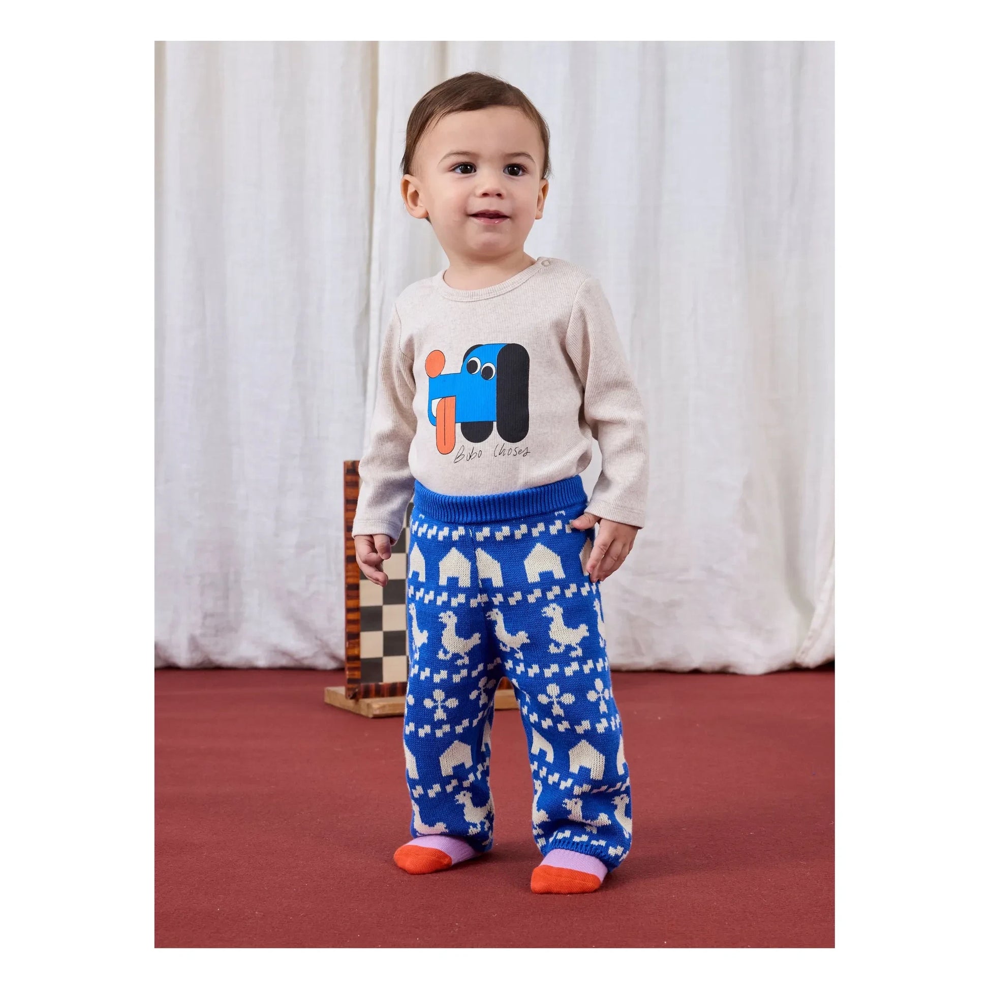 Bobo Choses - Organic Cotton Mesh Farm Trousers | Blue