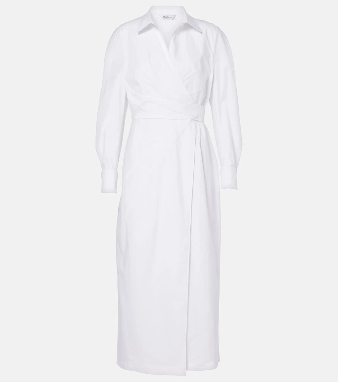 Max Mara - Cotton-blend twill wrap dress