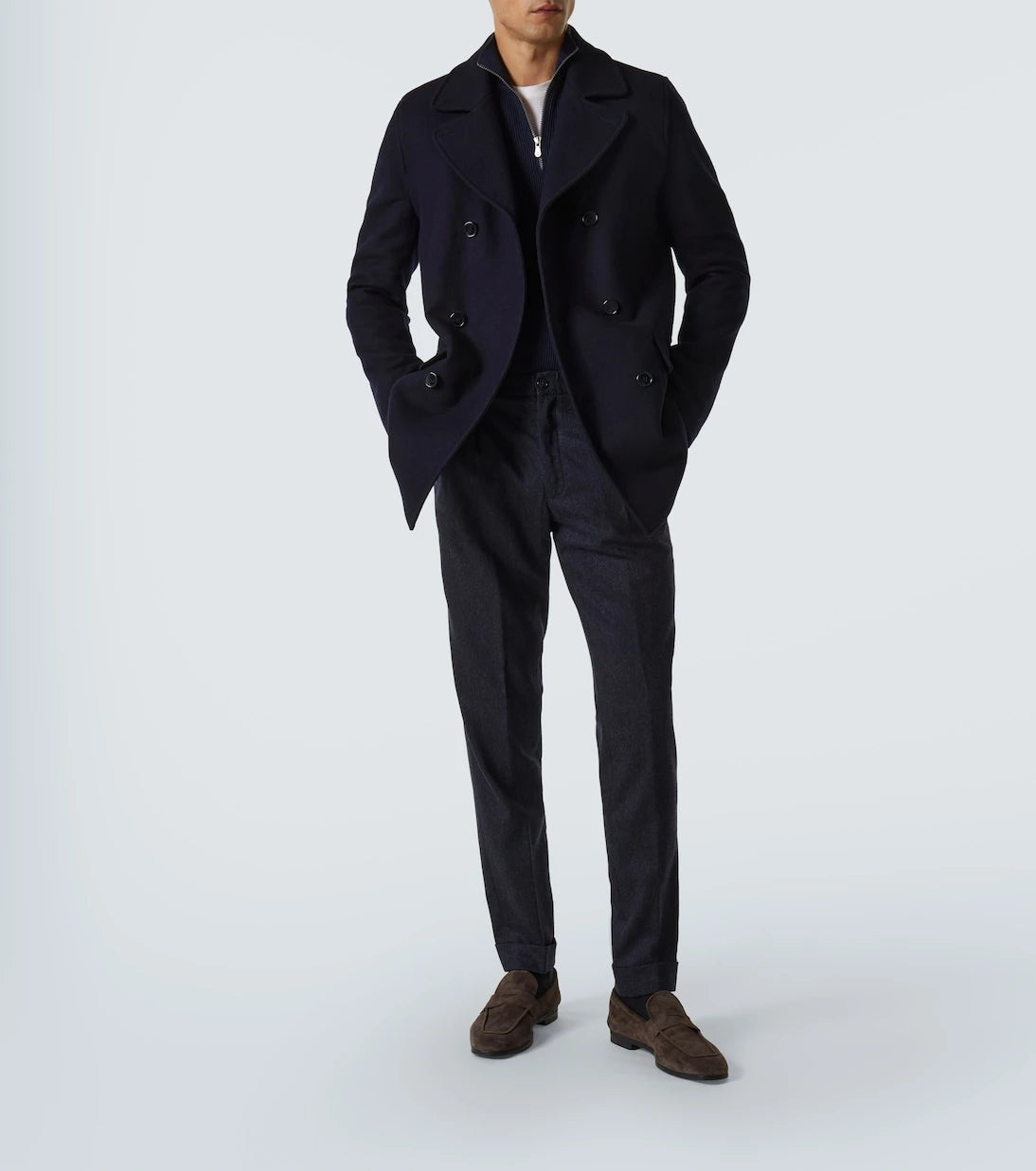 Thom Sweeney - معطف بحاري بقصة صدر مزدوجة