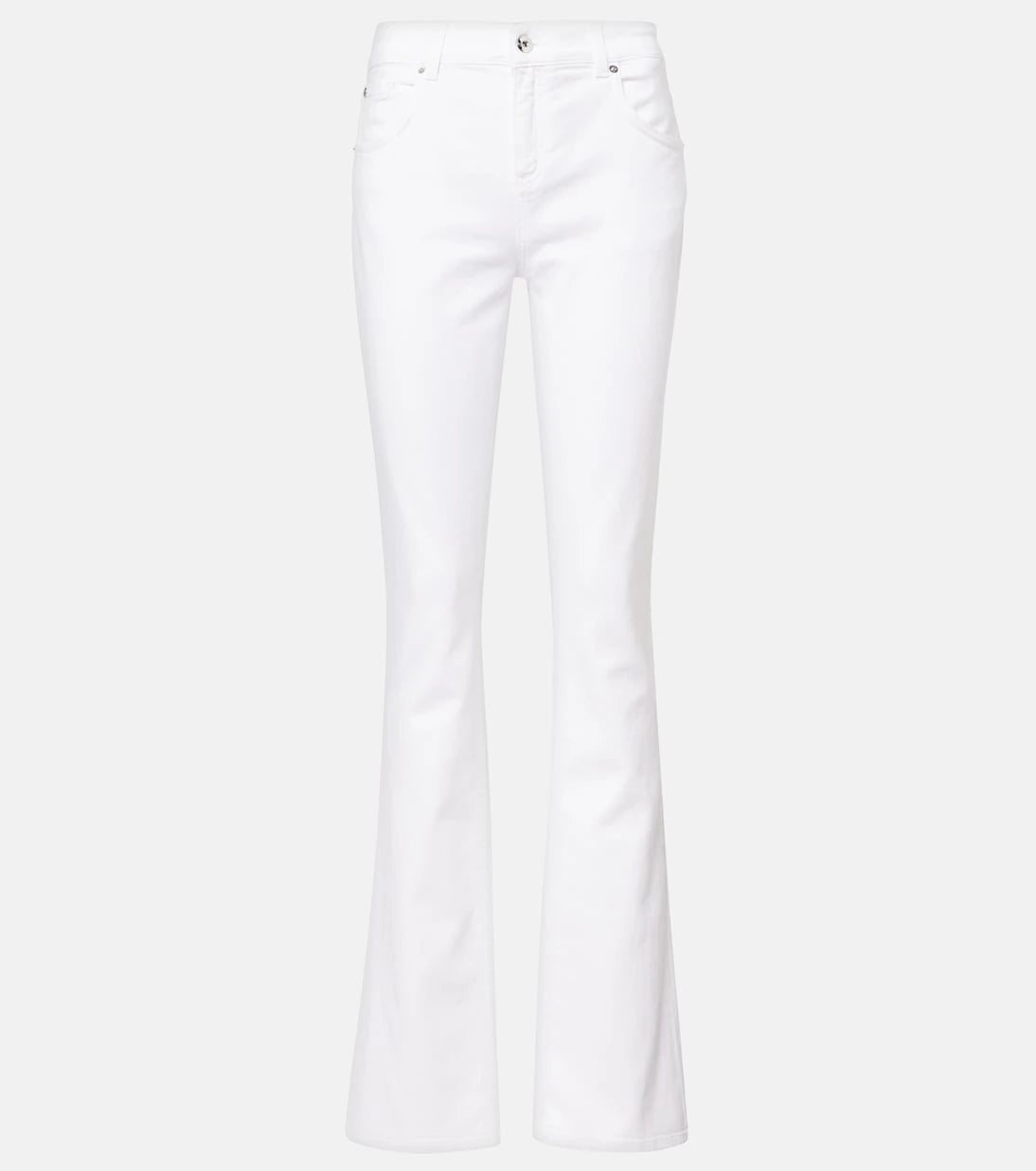 Blumarine - Chain-detail high-rise bootcut jeans