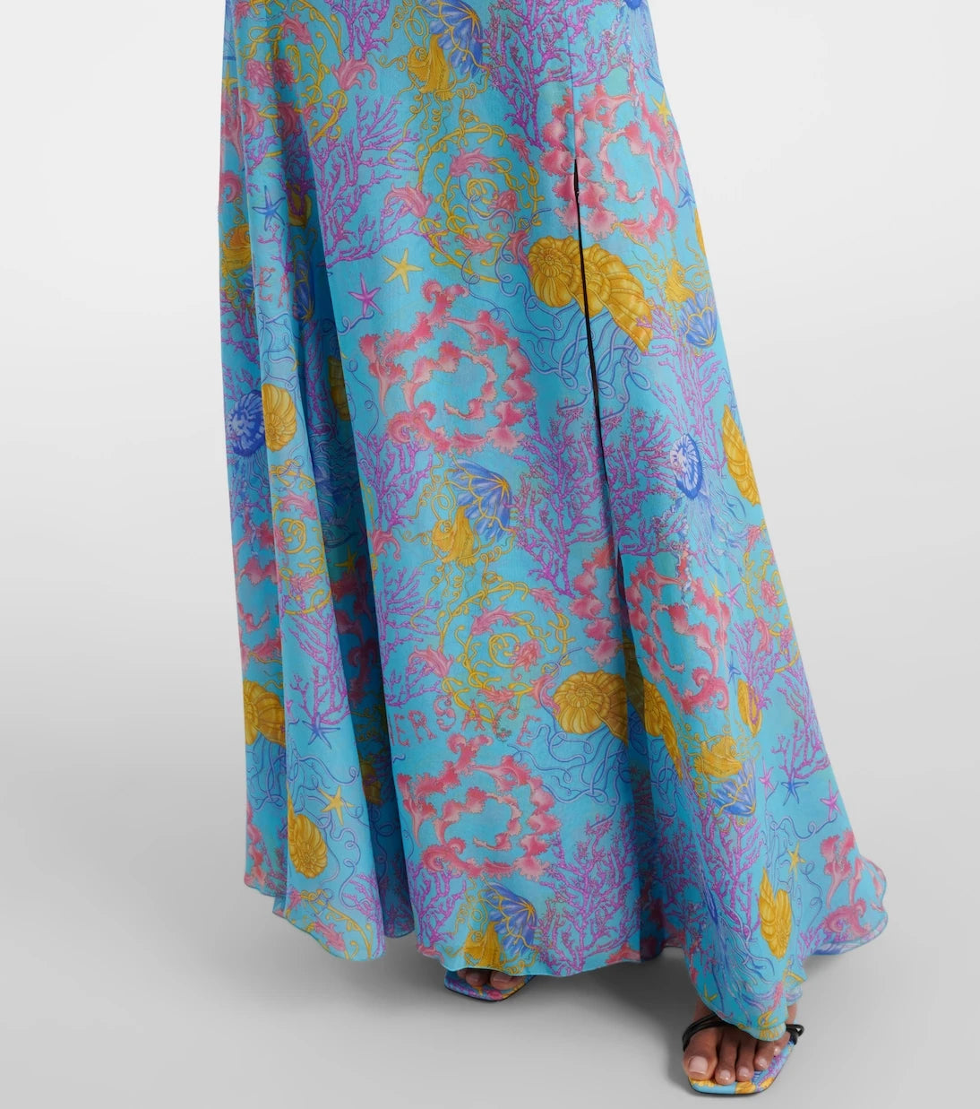 Versace - Printed halterneck gown