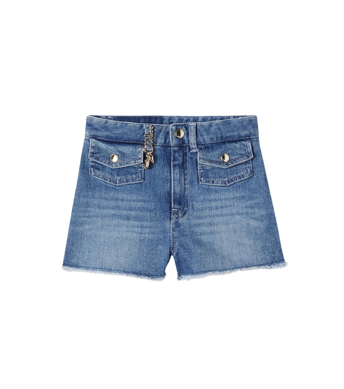 Chloé Kids - Logo denim shorts