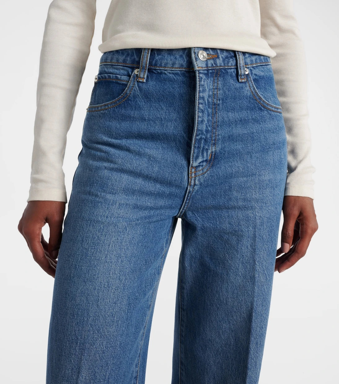 Frame - The Streamline mid-rise wide-leg jeans
